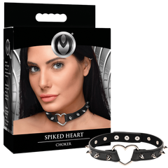 Spiked Heart Choker