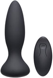 Vibe - Adventurous - Rechargeable Silicone Anal Plug With Remote (Black)