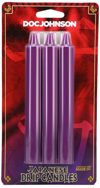 Japanese Drip Candles - 3 Pack - Purple